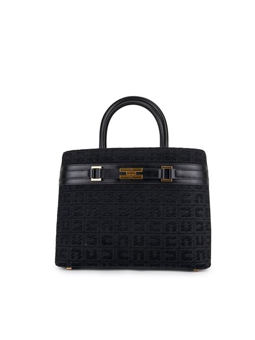 Borsa Shopper in jacquard nera Elisabetta Franchi | BS07A47E2110